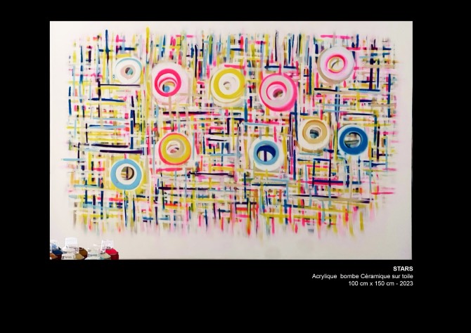 Peinture bombe acrylique sur toile 